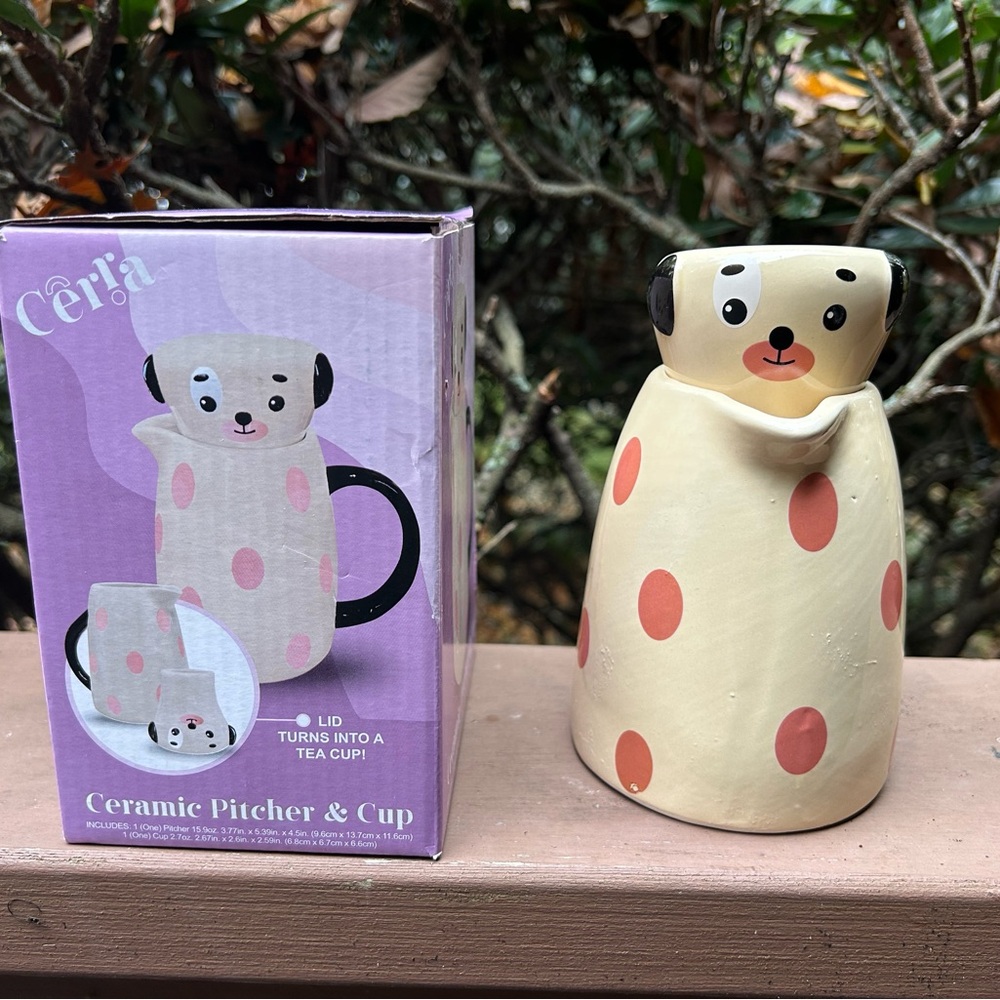 Cerra Ceramic Pitcher & Cup Set